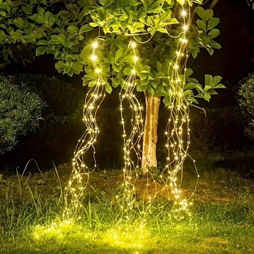 Outdoor Power For Christmas Lights - 3M600LED 태양광 버드나무 덩굴형 스트링 라이트