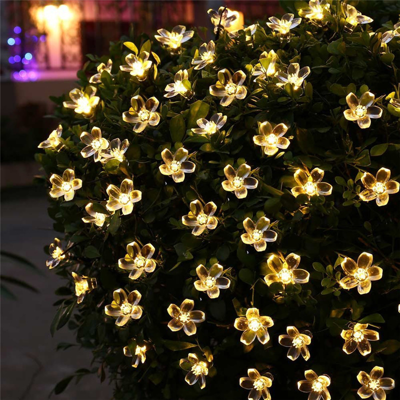 Outdoor Power For Christmas Lights - 5m 7m 12m 22m 복숭아 꽃