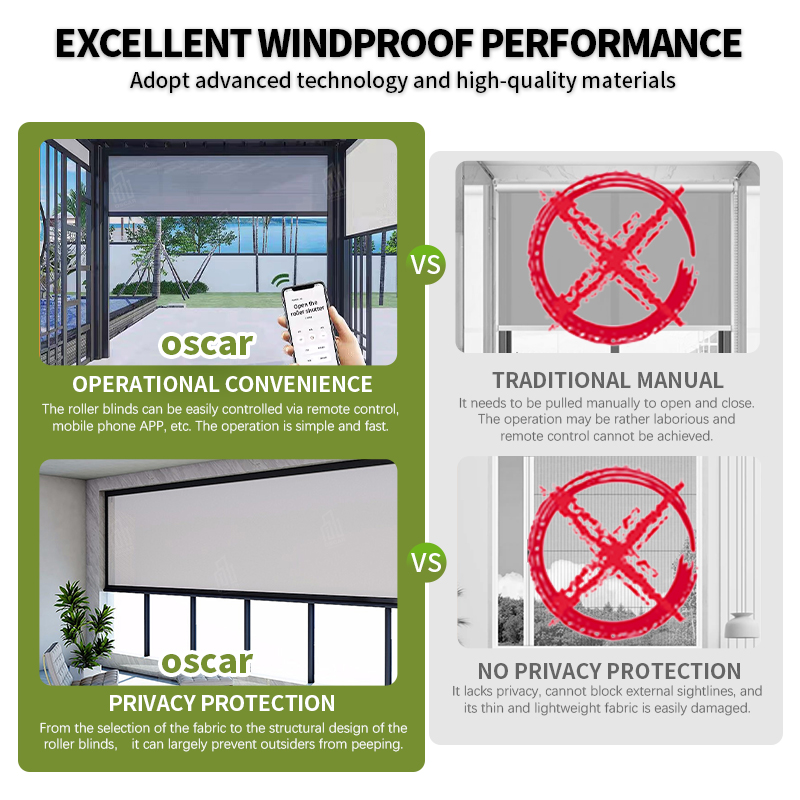 야외용 배터리 구동 스마트 제어 시스템 - 전동 커튼  - Outdoor Power Roller Shades 리뷰 및 가격