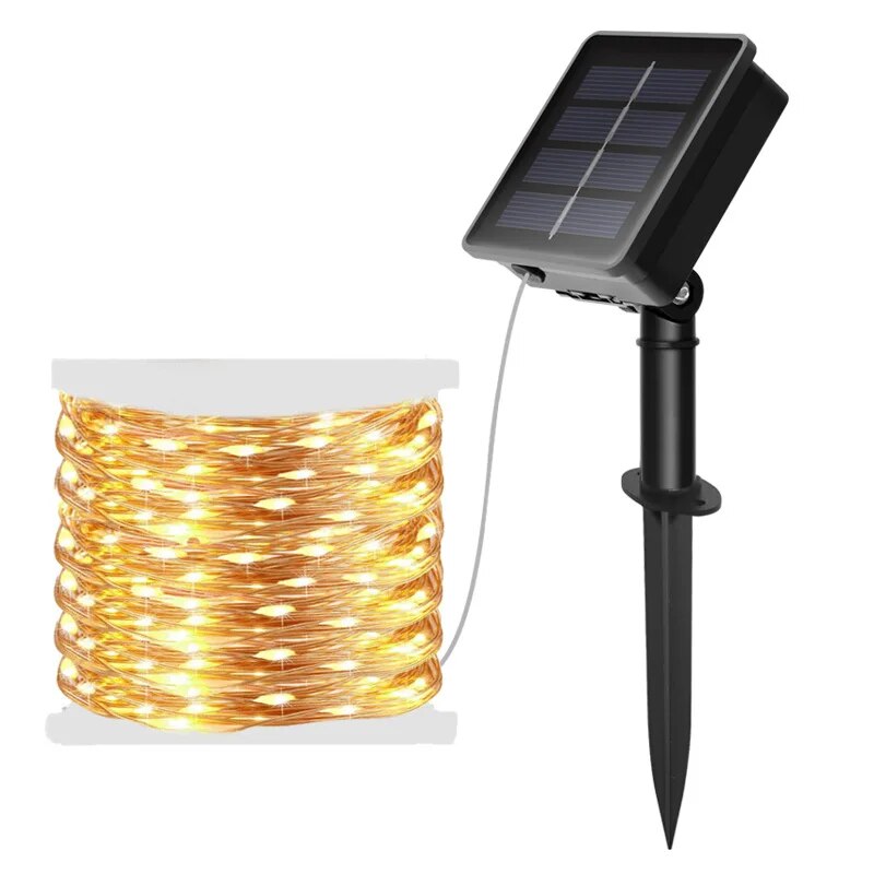 100 LED 태양광 요정 방수 구리 와이어 스트링 조 - Outdoor Power For Christmas Lights 리뷰 및 가격