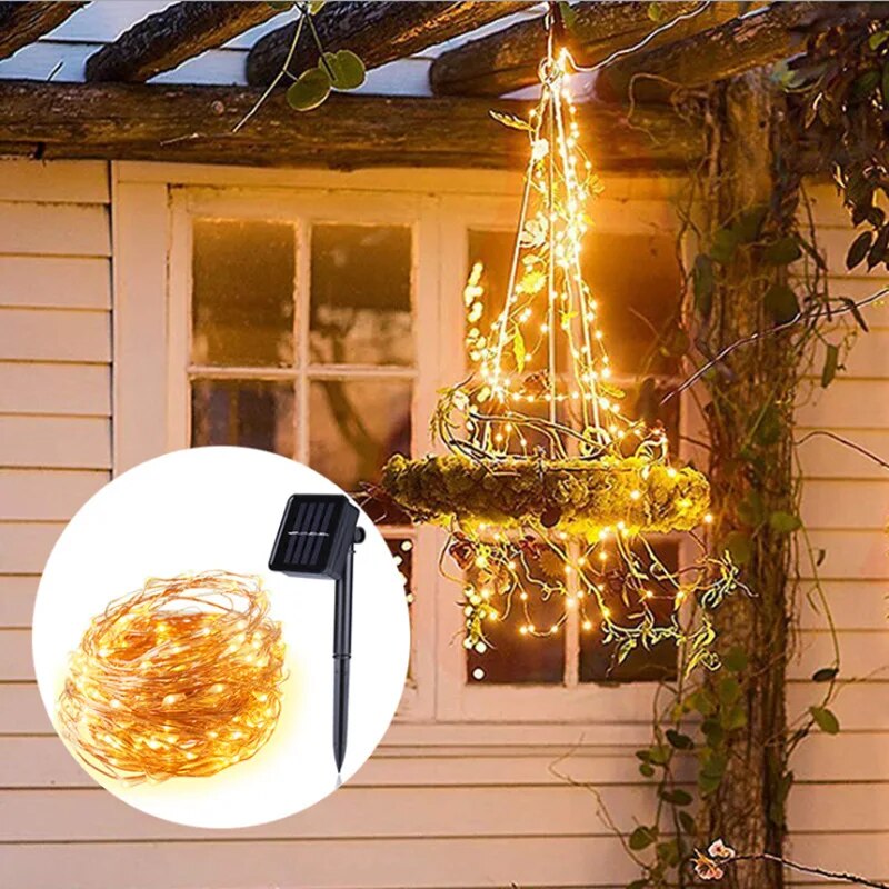 100 LED 태양광 요정 방수 구리 와이어 스트링 조 - Outdoor Power For Christmas Lights 리뷰 및 가격