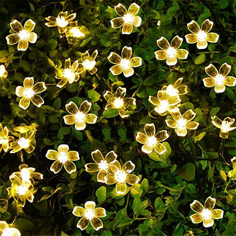 5m 7m 12m 22m 복숭아 꽃 태양 램프 전원 L - Outdoor Power For Christmas Lights 리뷰 및 가격
