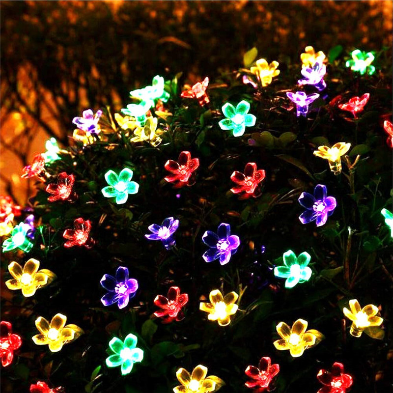 5m 7m 12m 22m 복숭아 꽃 태양 램프 전원 L - Outdoor Power For Christmas Lights 리뷰 및 가격