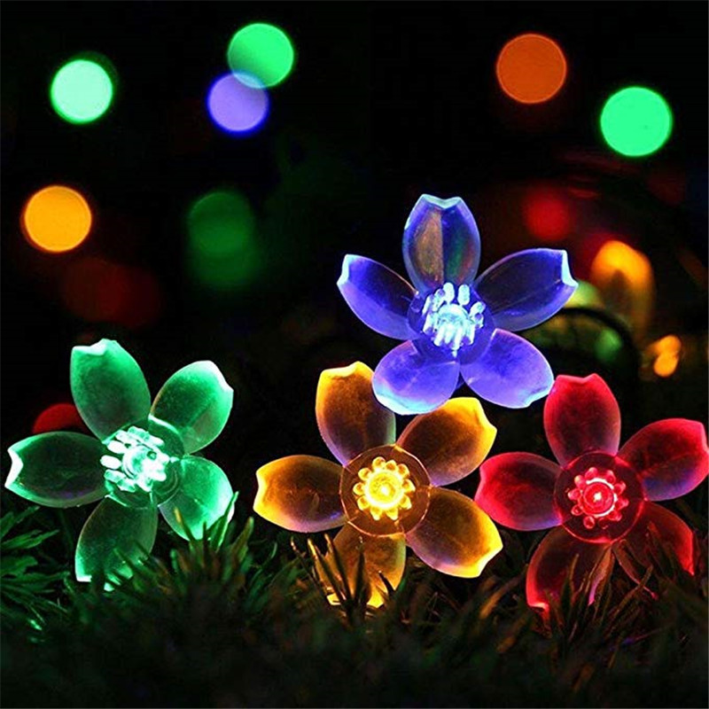 5m 7m 12m 22m 복숭아 꽃 태양 램프 전원 L - Outdoor Power For Christmas Lights 리뷰 및 가격